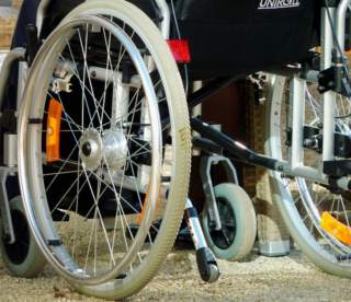 photo of wheelchair wheel