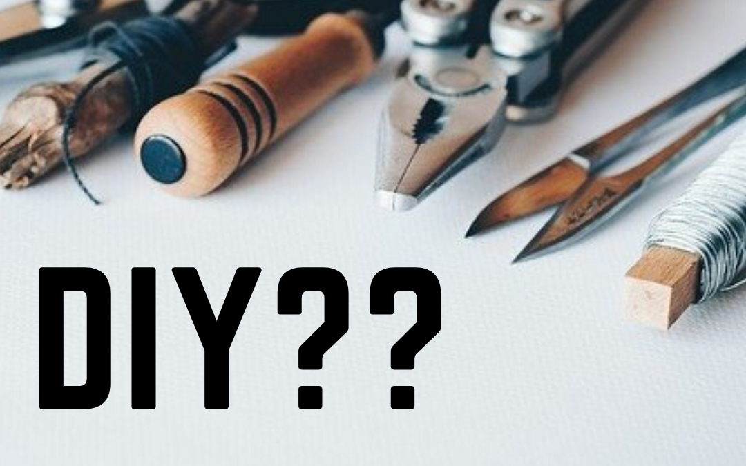photo of random tools with the words DIY?? Online estate planning